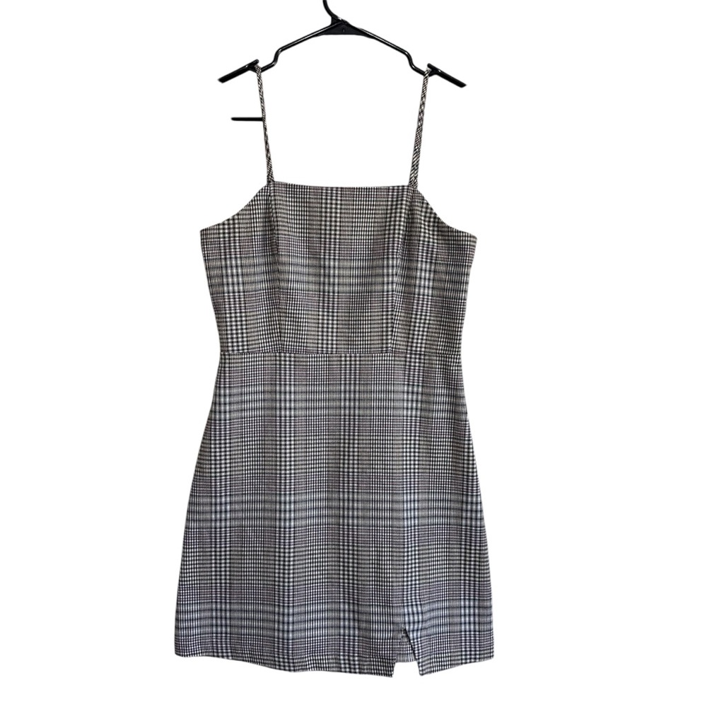 GB Black and White Checkered Mini Cocktail Dress